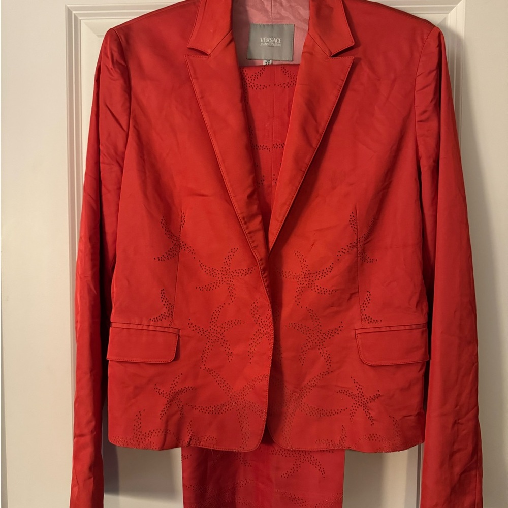Versace Coral Silk Women's Suit